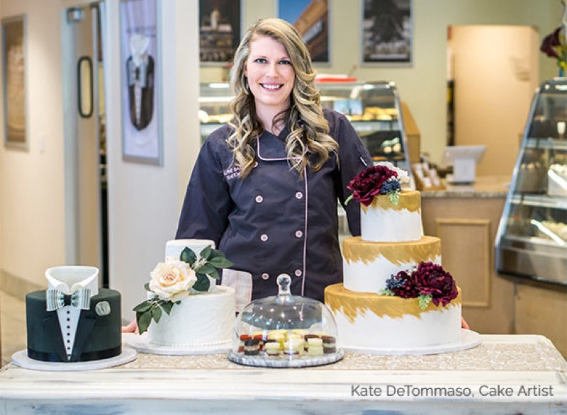 Nina Marchetti, cake artist, in the Custom Cake Studio
