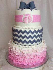 Baby & Gender Reveal custom cake