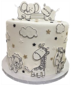 Baby & Gender Reveal custom cake