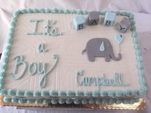 Baby & Gender Reveal custom cake