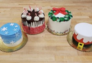 Holiday custom cake