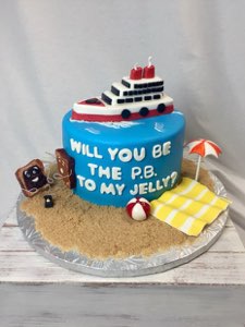 Holiday custom cake